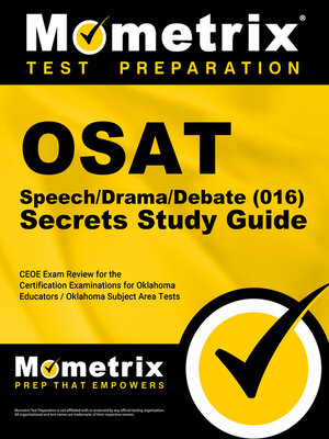 cover image of OSAT Speech/Drama/Debate (016) Secrets Study Guide